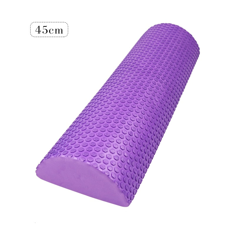 Half Round EVA Massage Foam Roller – 30cm Balance Pad & Yoga Block with Floating Point Massage