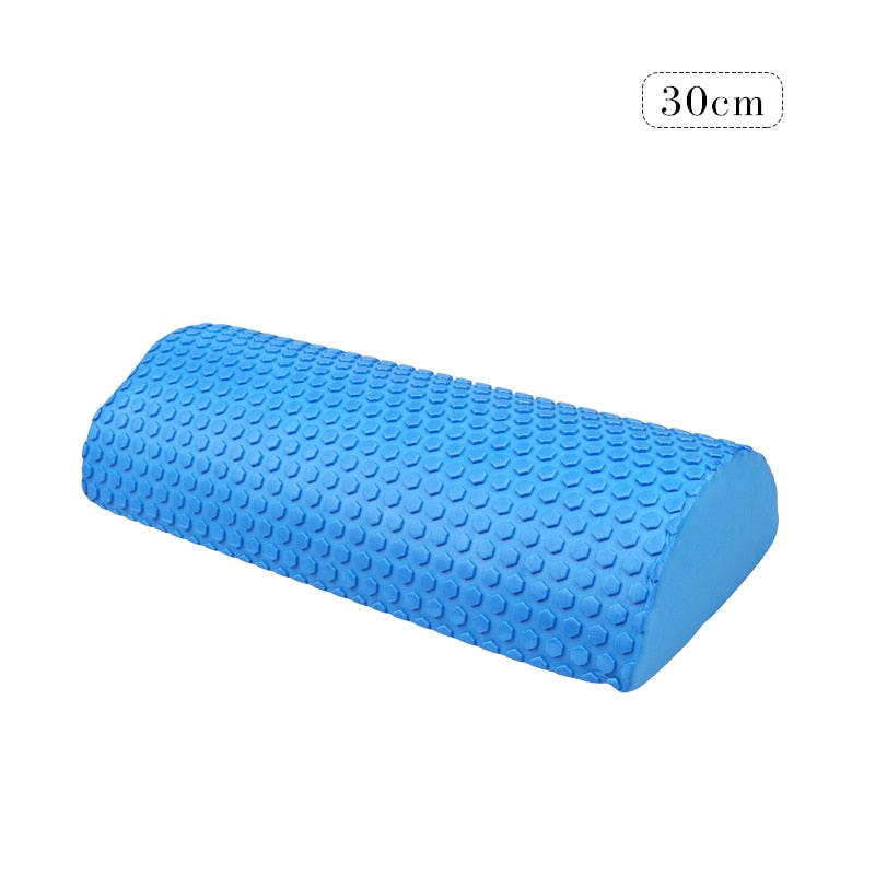 Half Round EVA Massage Foam Roller – 30cm Balance Pad & Yoga Block with Floating Point Massage