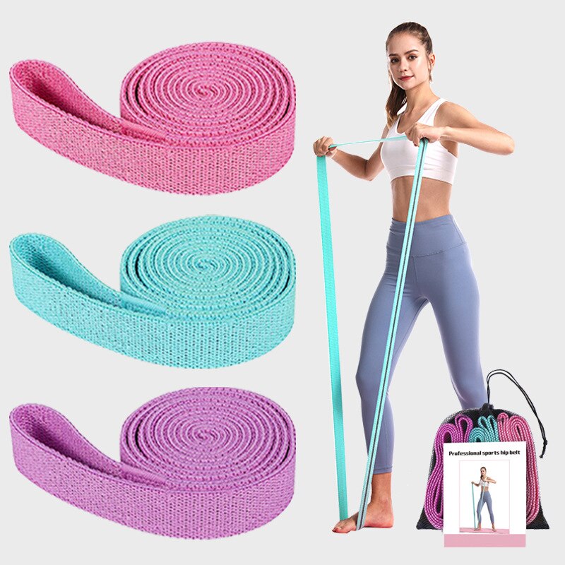 3-Piece Yoga & Dance Stretch Band Set – Polyester Cotton Rally Bands for Pilates & Fitness