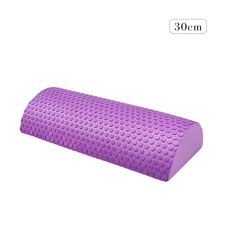 Half Round EVA Massage Foam Roller – 30cm Balance Pad & Yoga Block with Floating Point Massage