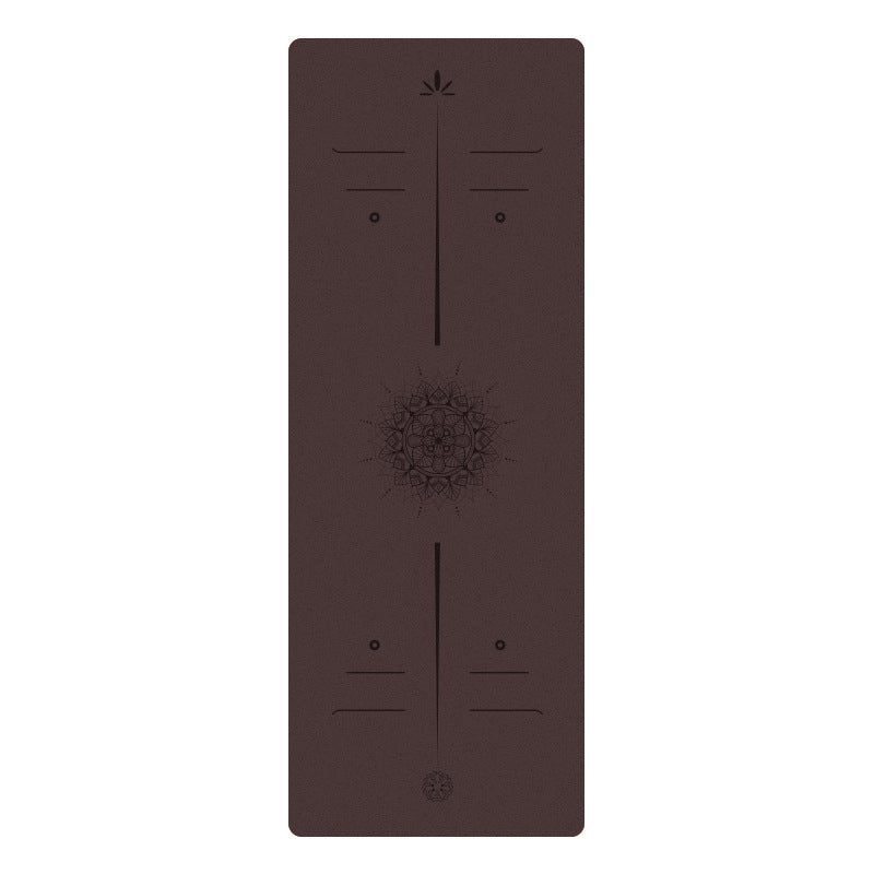 Premium Matte PU Natural Rubber Yoga Mat – Non-Slip Shock-Absorbing 5mm Mat