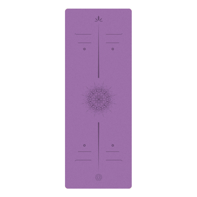 Premium Matte PU Natural Rubber Yoga Mat – Non-Slip Shock-Absorbing 5mm Mat