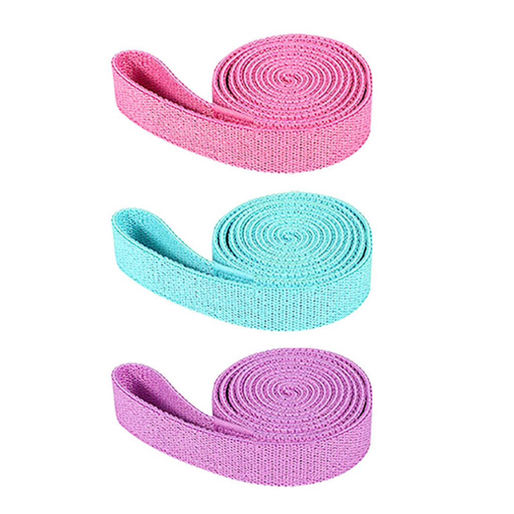 3-Piece Yoga & Dance Stretch Band Set – Polyester Cotton Rally Bands for Pilates & Fitness