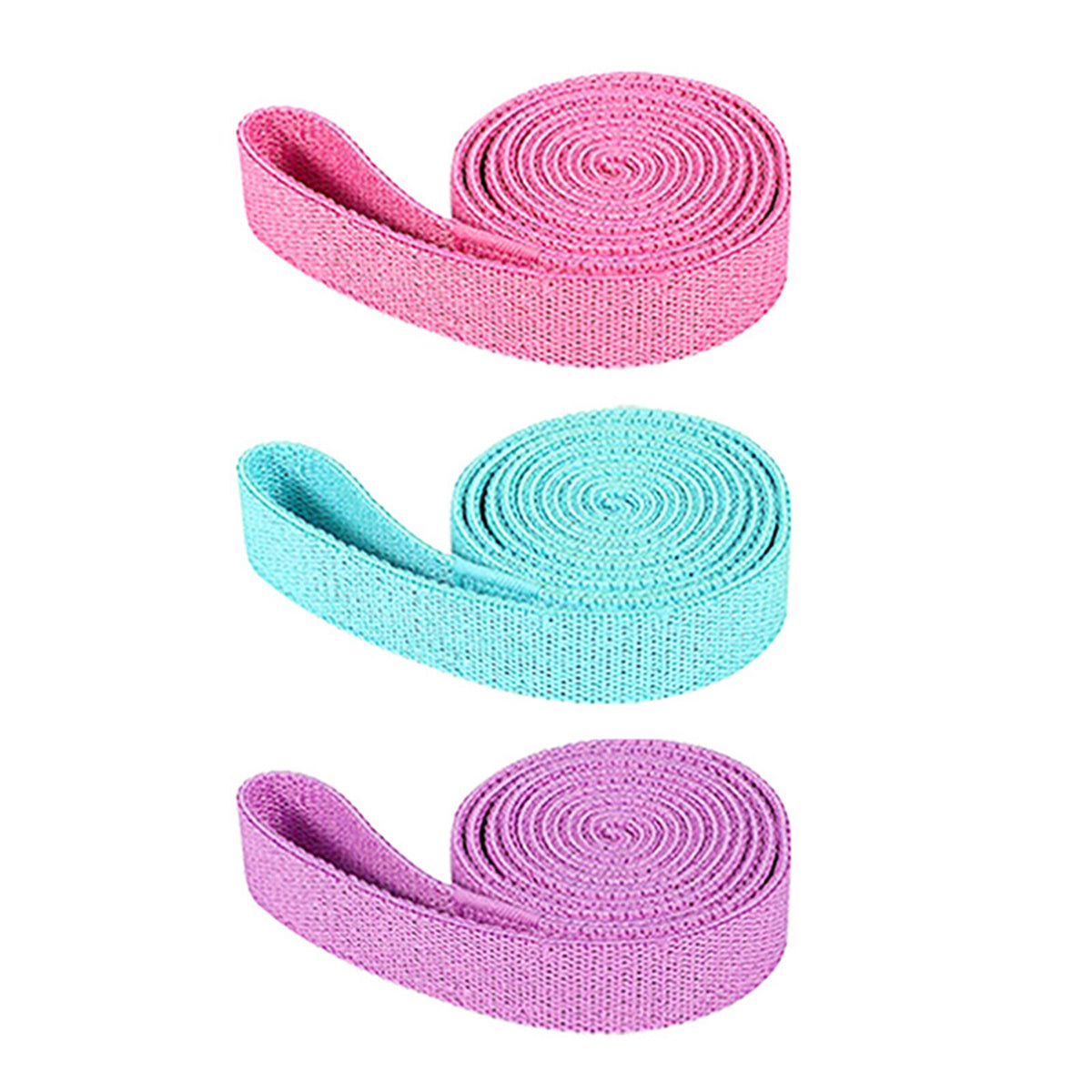 3-Piece Yoga & Dance Stretch Band Set – Polyester Cotton Rally Bands for Pilates & Fitness