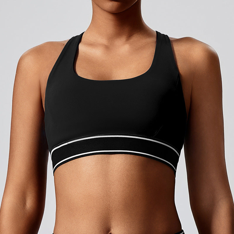 Women's Pilates Yoga Two-Piece Set – Crop Top & Leggings with Chest Cushion