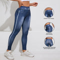 Retro Denim-Style Butt-Lifting Yoga Leggings – High Elastic Fit