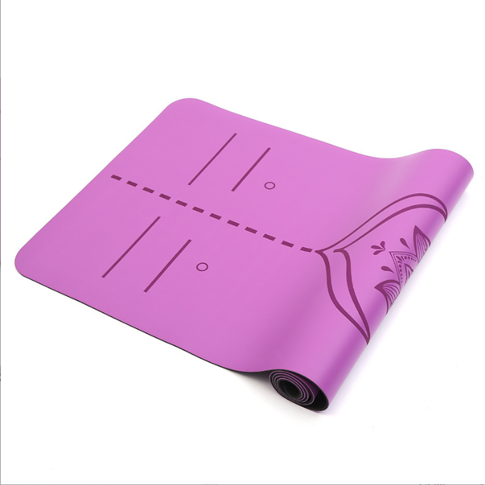 Professional Natural Rubber Yoga Mat – Non-Slip PU Surface, 5mm Thick
