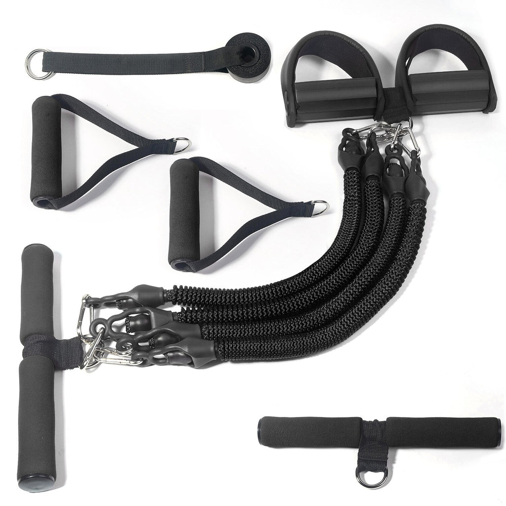 11-Piece Multifunction Resistance Band Set – 4-Tube Latex Yoga Pull Rope & Fitness Expander