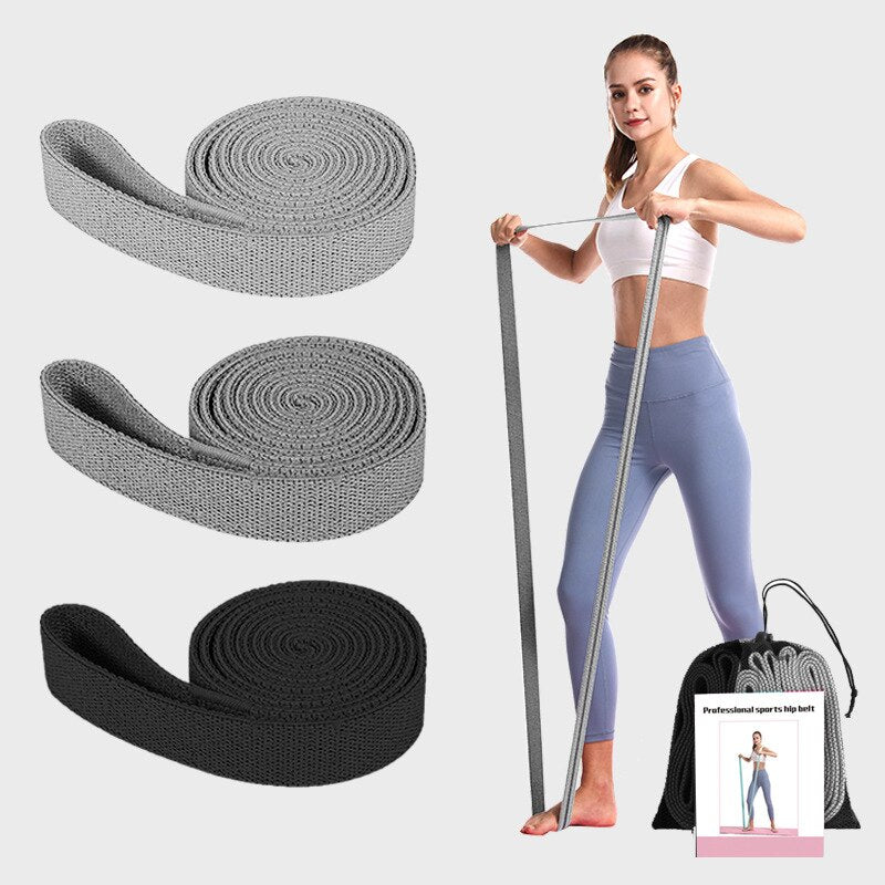 3-Piece Yoga & Dance Stretch Band Set – Polyester Cotton Rally Bands for Pilates & Fitness