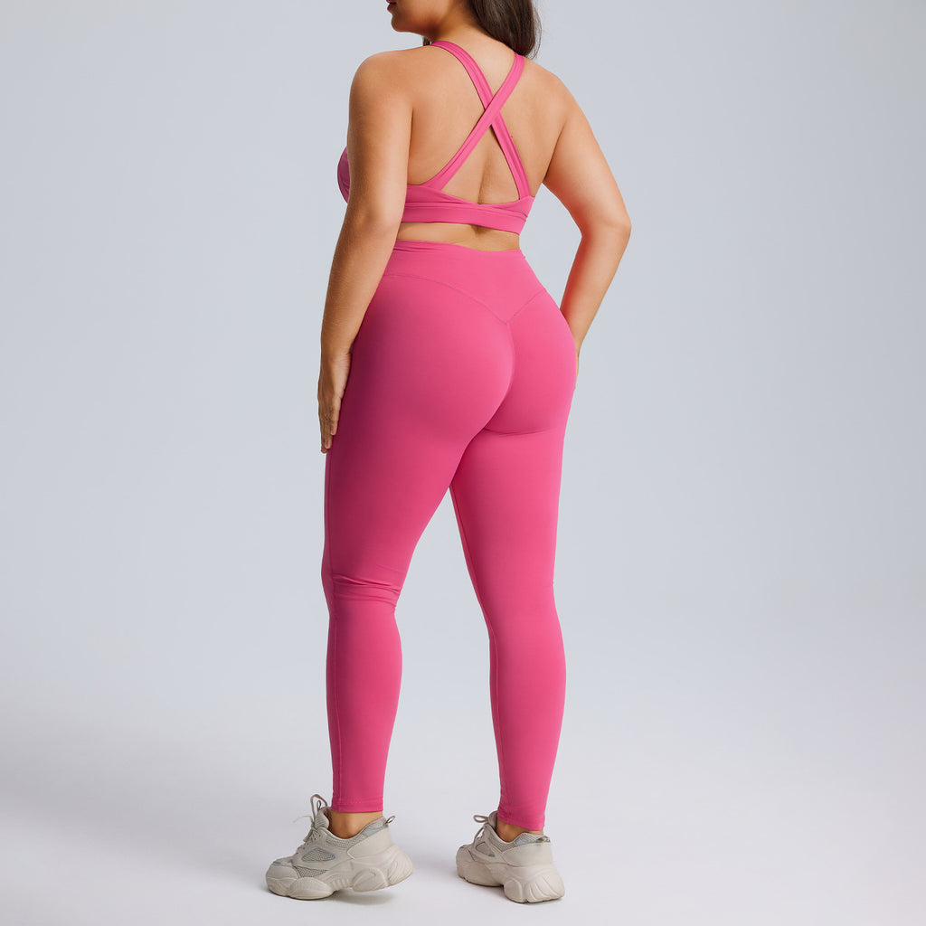 Women's Fitness Yoga Suit Set – Sports Bra & Long Pants