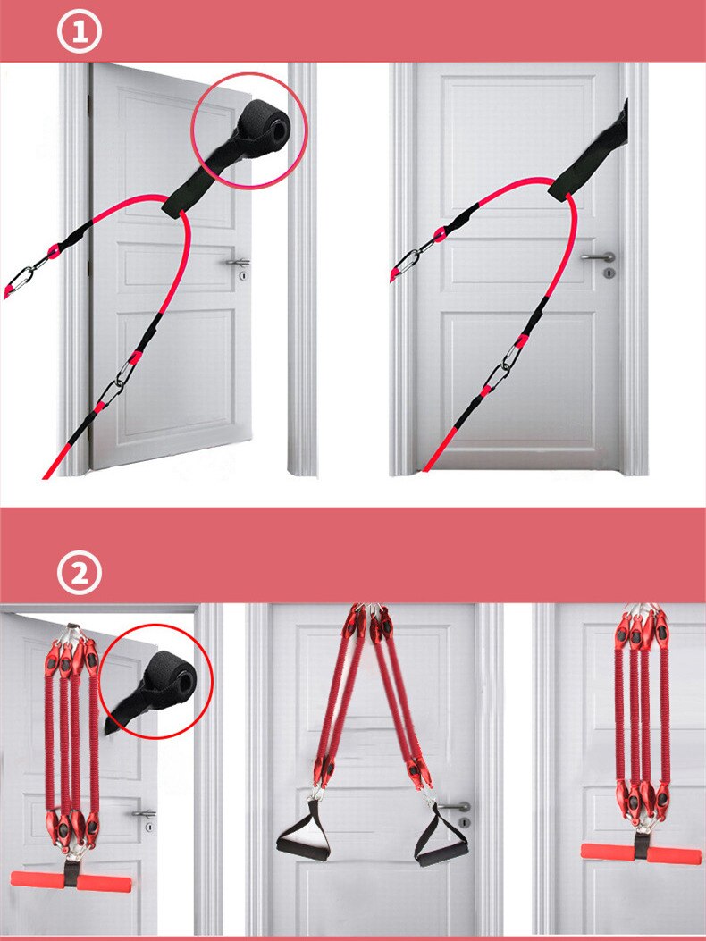 11-Piece Multifunction Resistance Band Set – 4-Tube Latex Yoga Pull Rope & Fitness Expander
