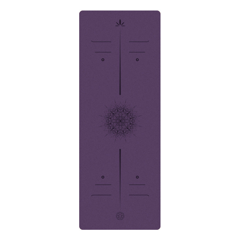 Premium Matte PU Natural Rubber Yoga Mat – Non-Slip Shock-Absorbing 5mm Mat