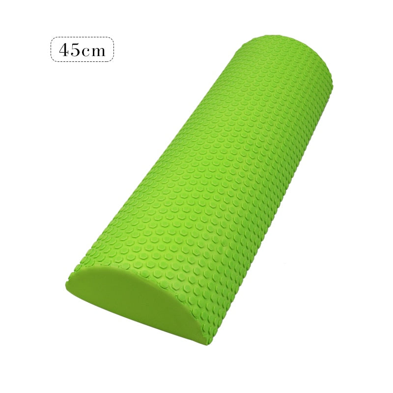 Half Round EVA Massage Foam Roller – 30cm Balance Pad & Yoga Block with Floating Point Massage