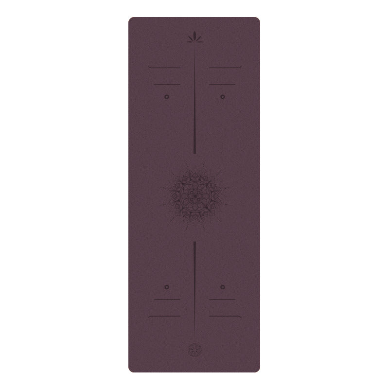 Premium Matte PU Natural Rubber Yoga Mat – Non-Slip Shock-Absorbing 5mm Mat