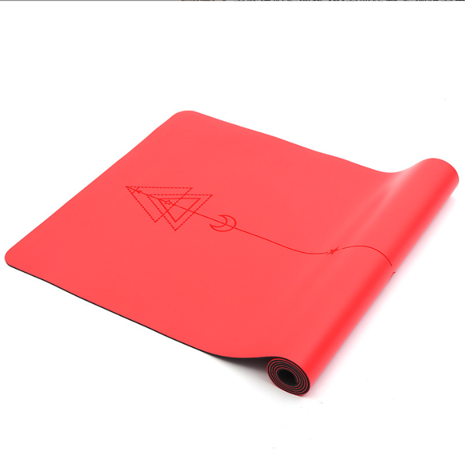 Professional Natural Rubber Yoga Mat – Non-Slip PU Surface, 5mm Thick