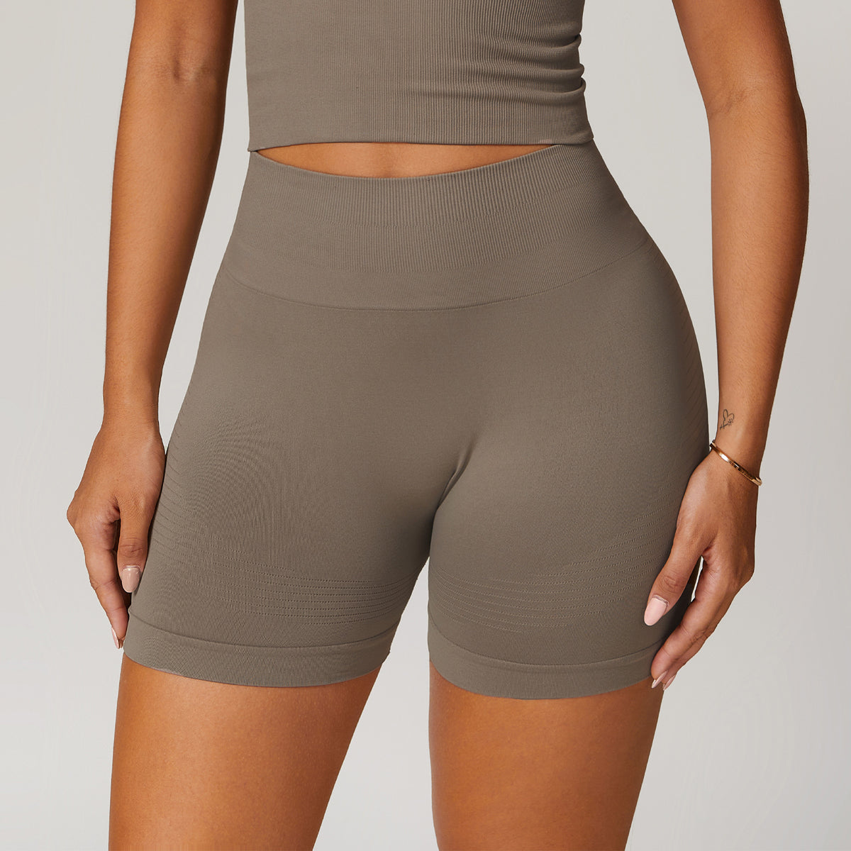 Repose & Renew Women's High Waist Sculpting Yoga Shorts – Nylon & Spandex