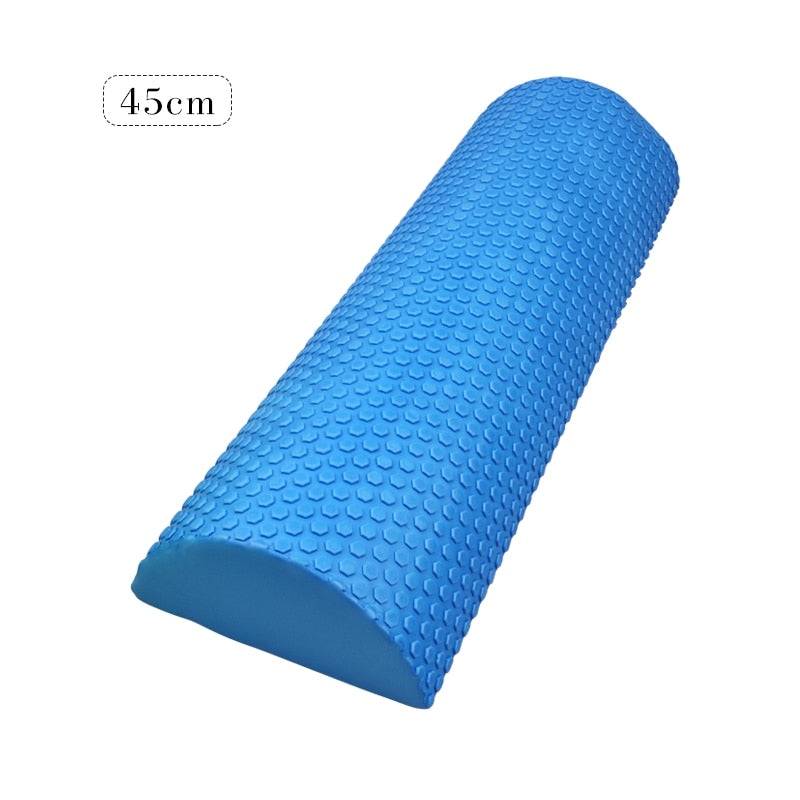 Half Round EVA Massage Foam Roller – 30cm Balance Pad & Yoga Block with Floating Point Massage