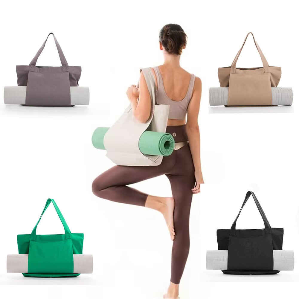 Canvas Yoga & Pilates Mat Shoulder Bag – Travel & Outdoor Exercise Carry Bag