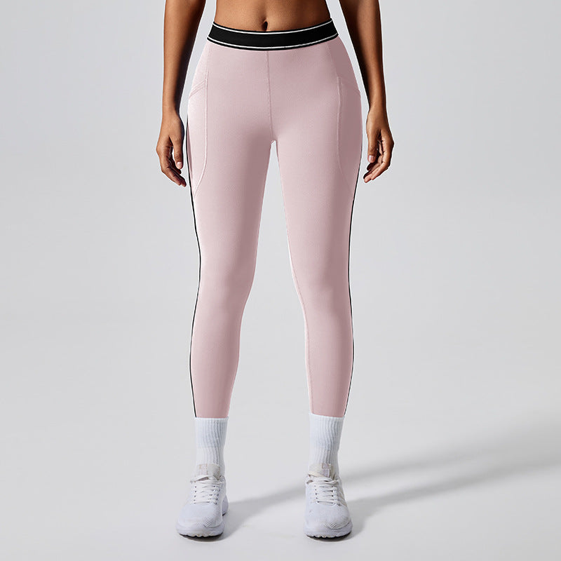 Women's Pilates Yoga Two-Piece Set – Crop Top & Leggings with Chest Cushion