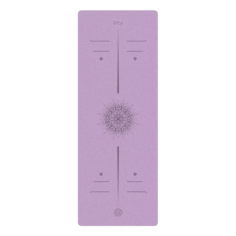 Premium Matte PU Natural Rubber Yoga Mat – Non-Slip Shock-Absorbing 5mm Mat