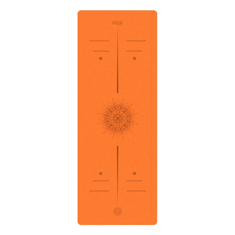 Premium Matte PU Natural Rubber Yoga Mat – Non-Slip Shock-Absorbing 5mm Mat