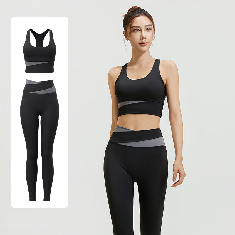 Women's High Waist Shockproof Hip-Lifting Yoga Suit Set – Bra & Leggings