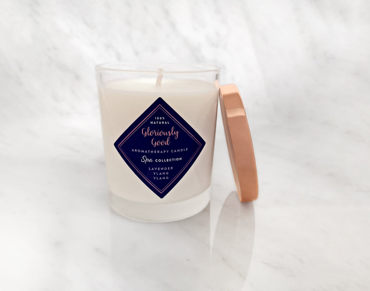 Lavender & Ylang Ylang Aromatherapy Candle | Natural Soy Wax | UK