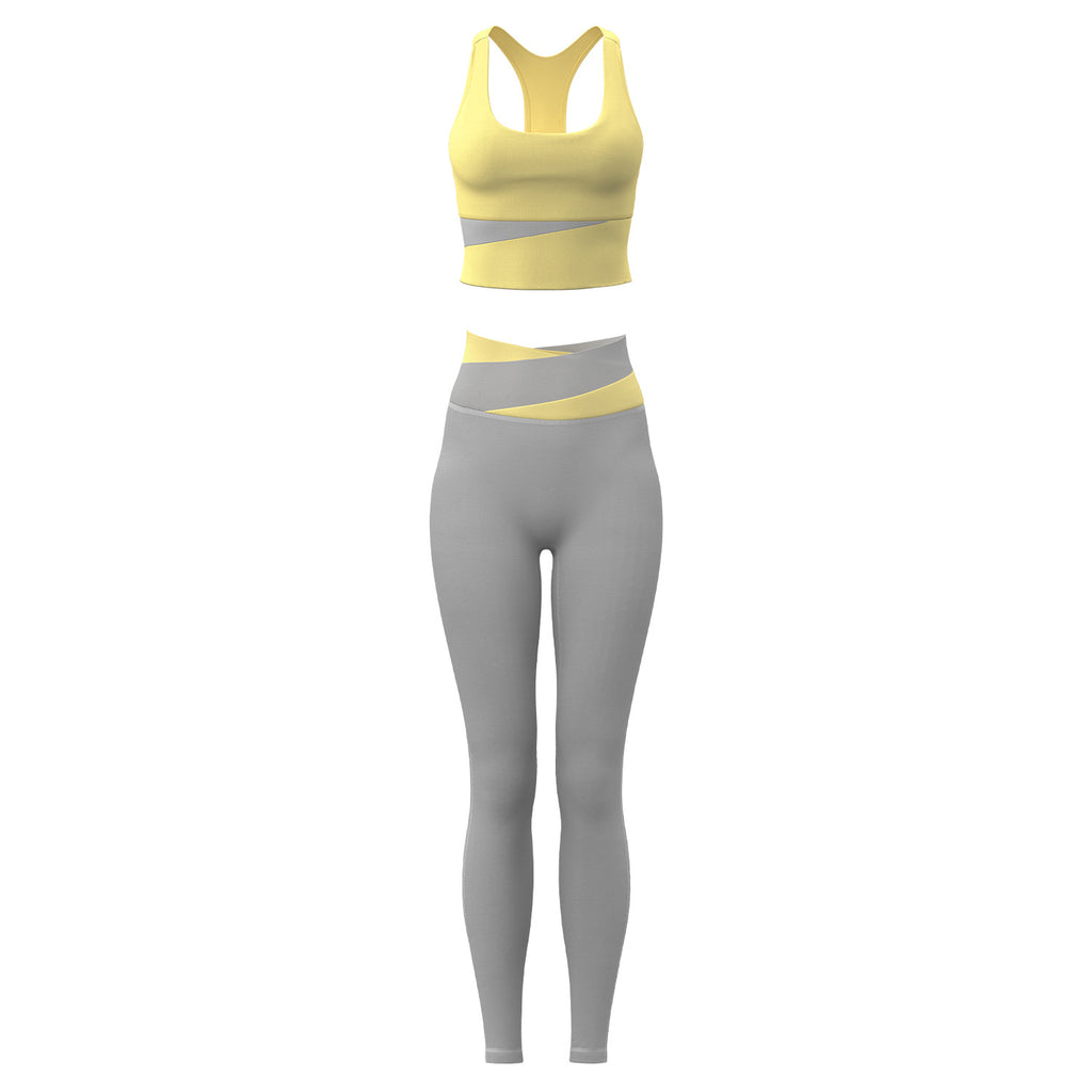 Women's High Waist Shockproof Hip-Lifting Yoga Suit Set – Bra & Leggings