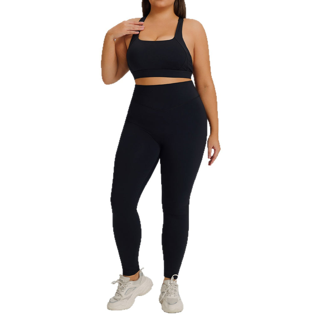 Women's Fitness Yoga Suit Set – Sports Bra & Long Pants