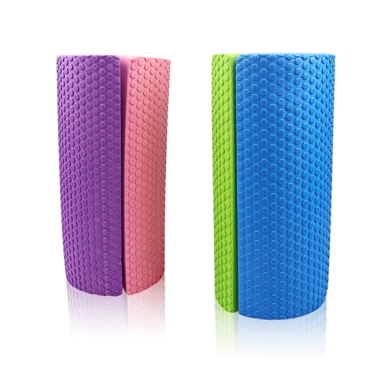 Half Round EVA Massage Foam Roller – 30cm Balance Pad & Yoga Block with Floating Point Massage