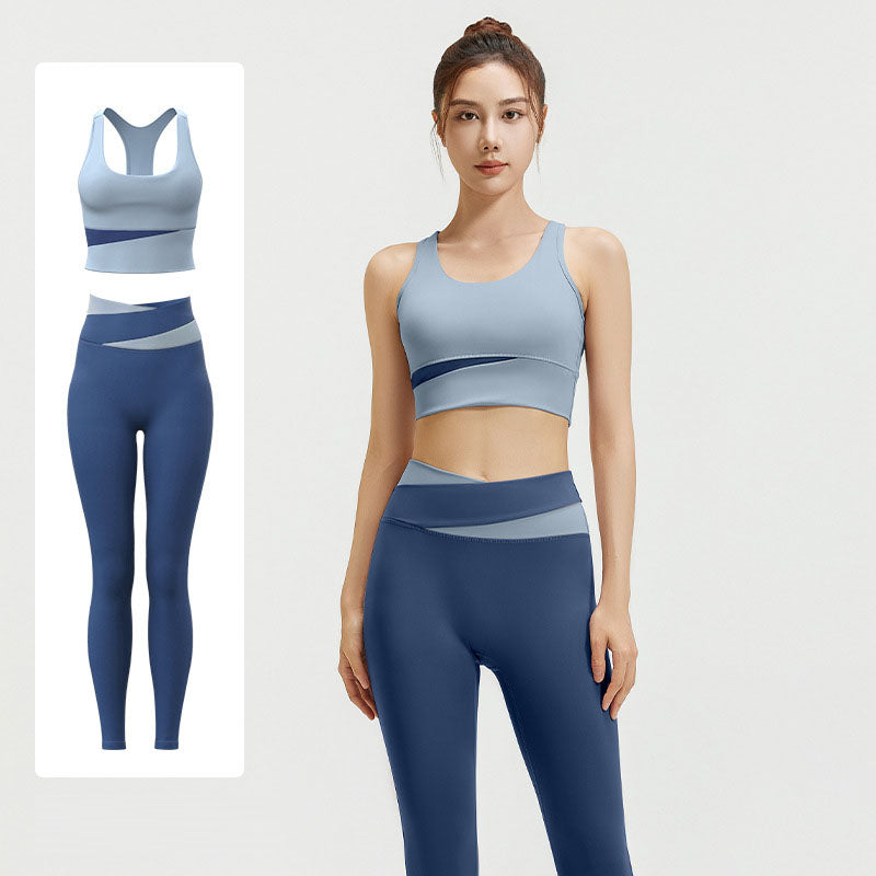 Women's High Waist Shockproof Hip-Lifting Yoga Suit Set – Bra & Leggings