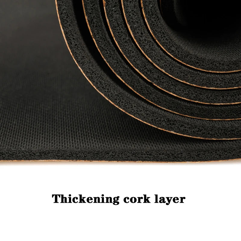 Natural Cork TPE Yoga Mat – Eco-Friendly Non-Slip 5mm Mat with Body Alignment Lines