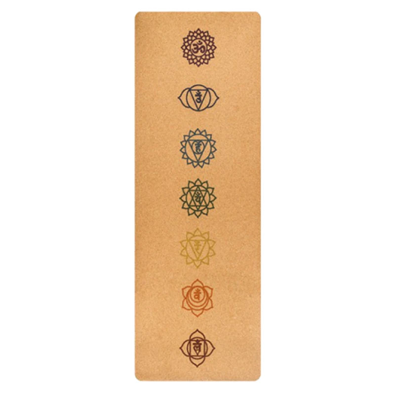 Natural Cork TPE Yoga Mat – Eco-Friendly Non-Slip 5mm Mat with Body Alignment Lines
