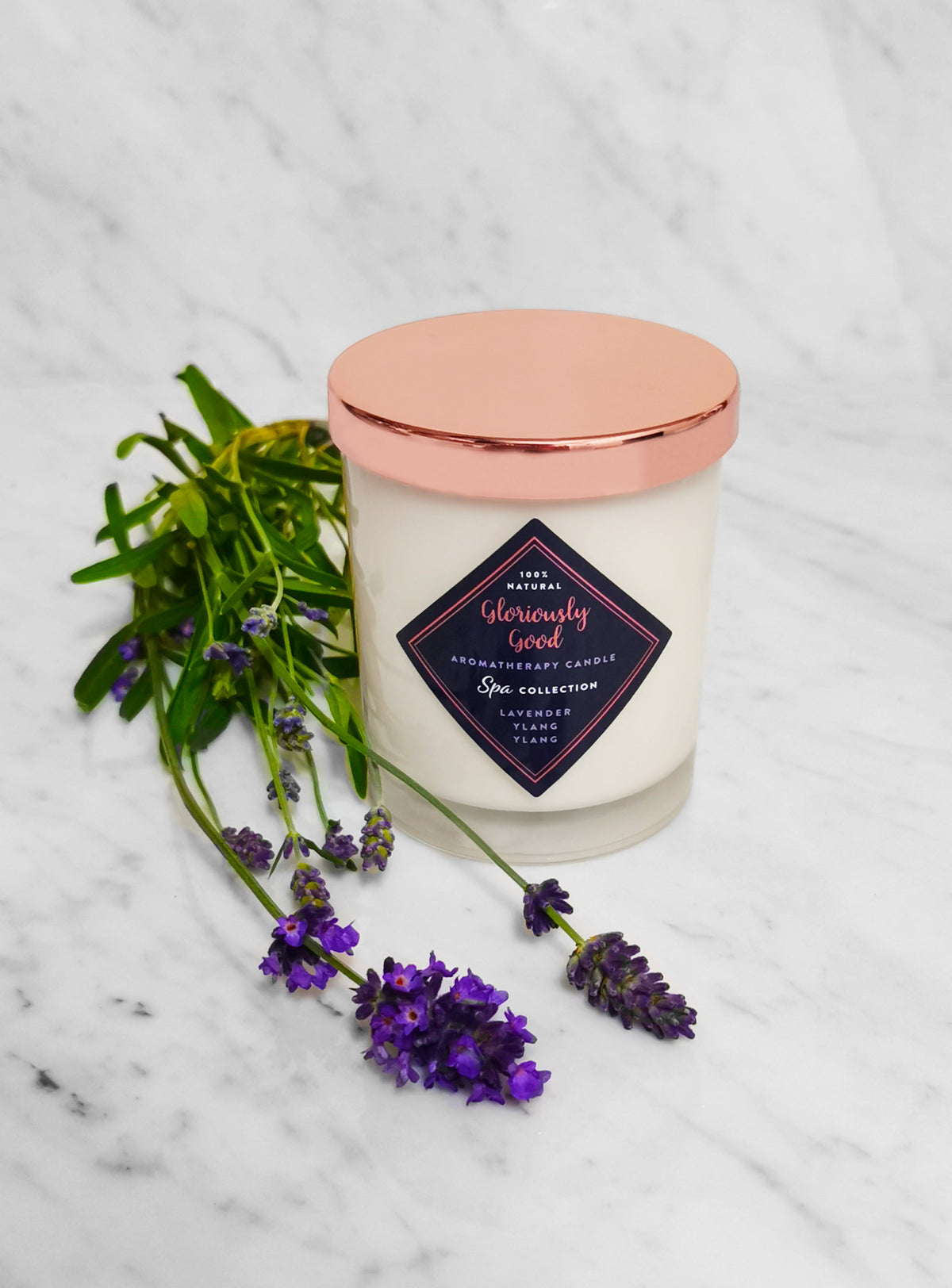 Lavender & Ylang Ylang Aromatherapy Candle | Natural Soy Wax | UK